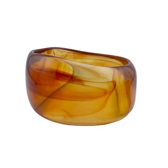 Orange Chunky Bangle Bracelet - Picture 2 of 5